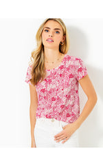 Etta Scoop Neck Top - Raspberry Rouge Animal Magnetism