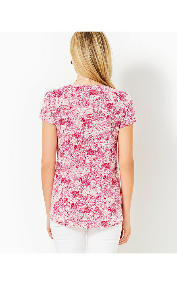 Etta Scoop Neck Top - Raspberry Rouge Animal Magnetism