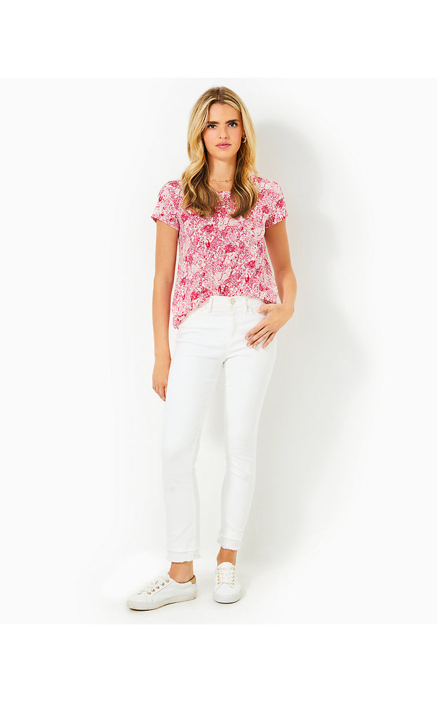 Etta Scoop Neck Top - Raspberry Rouge Animal Magnetism