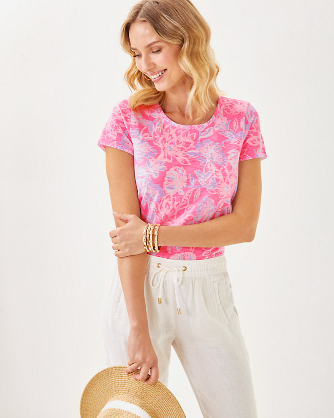 Etta Scoop Neck Top - Rousseau Pink - Zen Garden