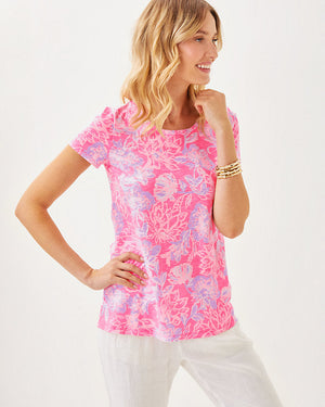 Etta Scoop Neck Top - Rousseau Pink - Zen Garden