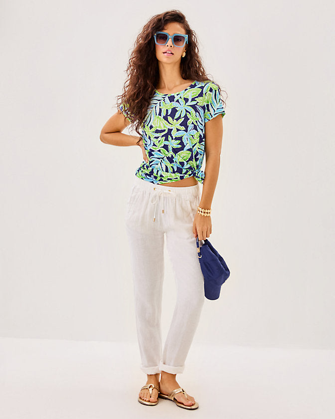 Etta Scoop Neck Top - Sapphire Pool Tropical Tango