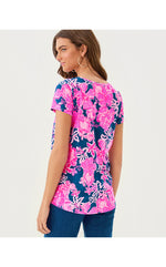 Etta Scoop Neck Top - Starlight Navy Once And Floral