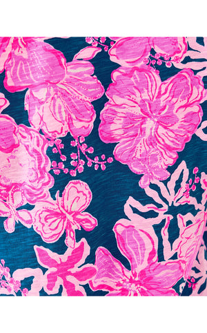 Etta Scoop Neck Top - Starlight Navy Once And Floral