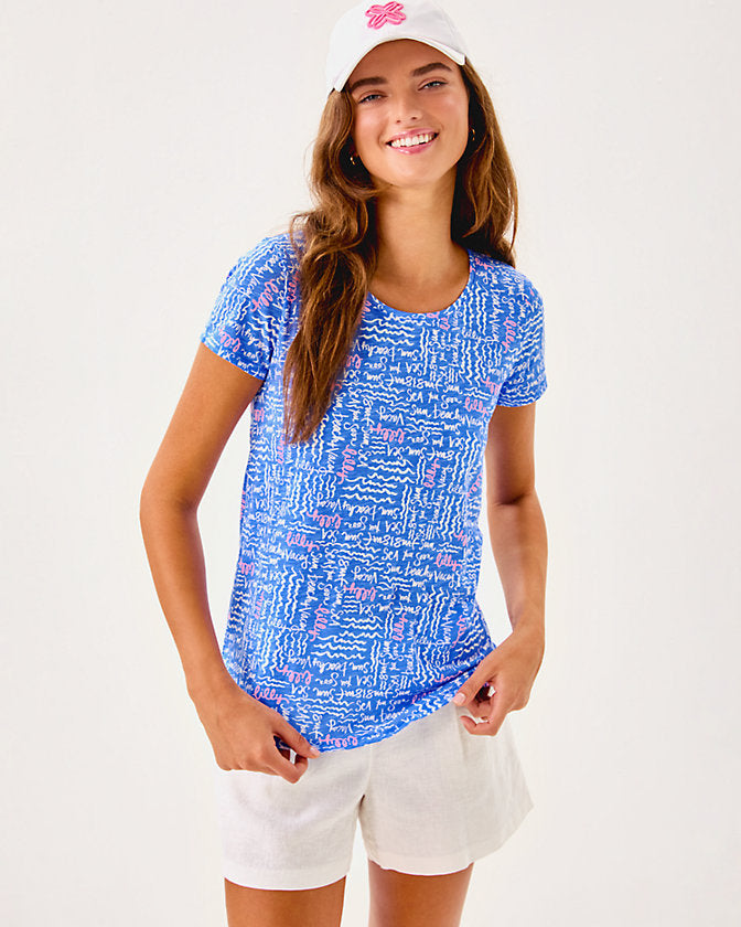 Etta Scoop Neck Top - Sunwashed Blue Seacrets