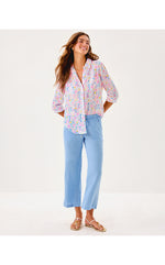 Sea View Linen Button Down - Multi Summer Serenade