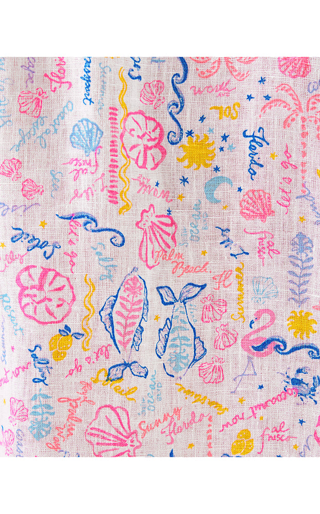 Sea View Linen Button Down - Multi Summer Serenade