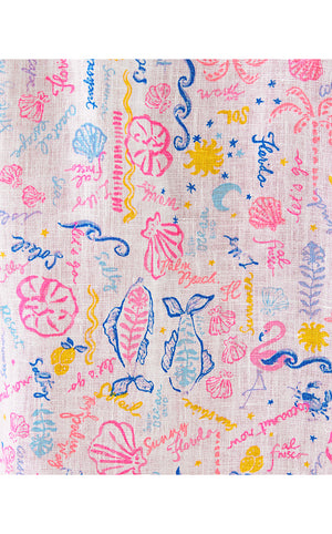 Sea View Linen Button Down - Multi Summer Serenade