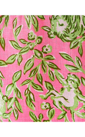 Sea View Linen Button Down Top - Rousseau Pink- Mane Character Energy