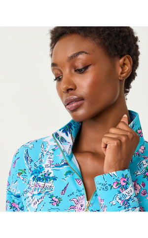 UPF 50+ Skipper Popover - Amalfi Blue Lillys Roadtrip