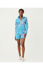 UPF 50+ Skipper Popover - Amalfi Blue Lillys Roadtrip
