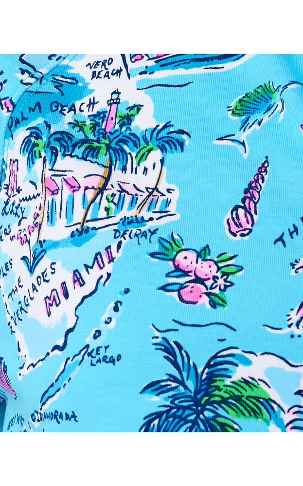 UPF 50+ Skipper Popover - Amalfi Blue Lillys Roadtrip