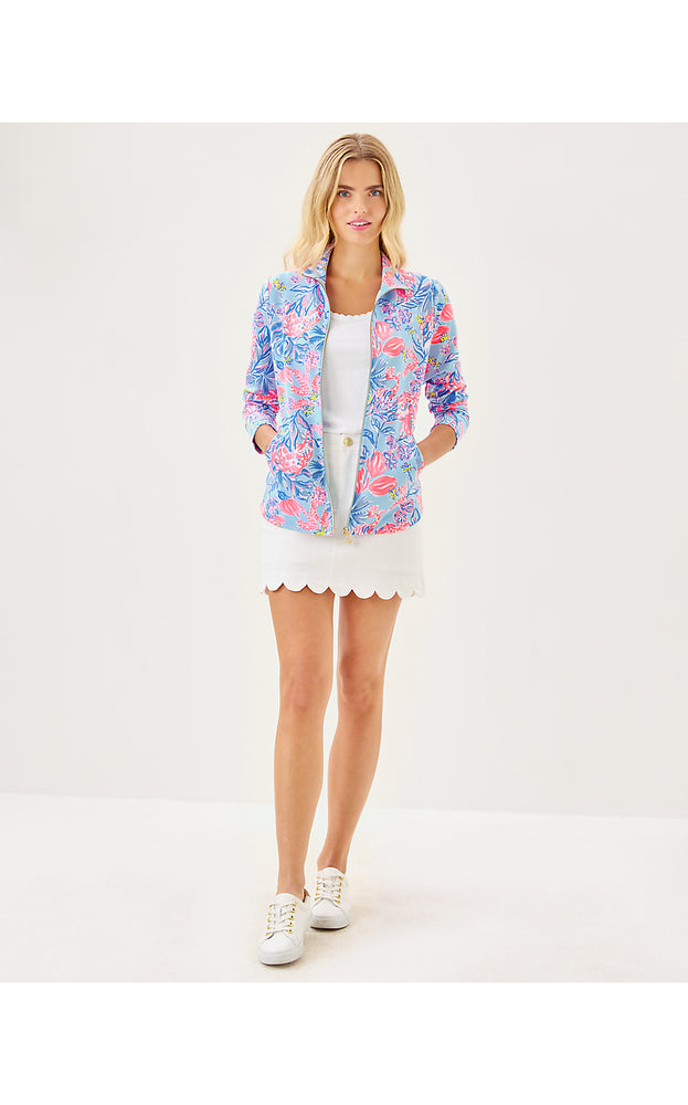 UPF 50+ Leona Zip-Up Jacket - Multi Elephant Splash