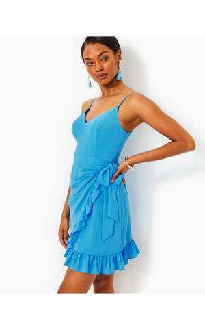 
            
                Load image into Gallery viewer, Alisa Wrap Dress - Lunar Blue
            
        