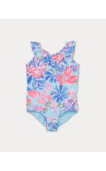 UPF 50+ Girls Janah One-Piece Swimsuit - Multi Elephant Splash