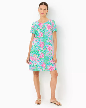 Cody T-Shirt Dress - Amalfi Blue - Leaf It Wild