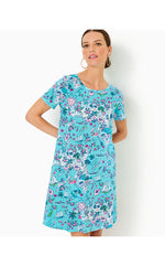 Cody T-Shirt Dress - Amalfi Blue - Lillys Roadtrip