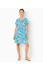 Cody T-Shirt Dress - Amalfi Blue - Lillys Roadtrip