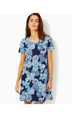 Cody T-Shirt Dress - Low Tide Navy- Bouquet All Day
