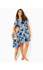 Cody T-Shirt Dress - Low Tide Navy- Bouquet All Day