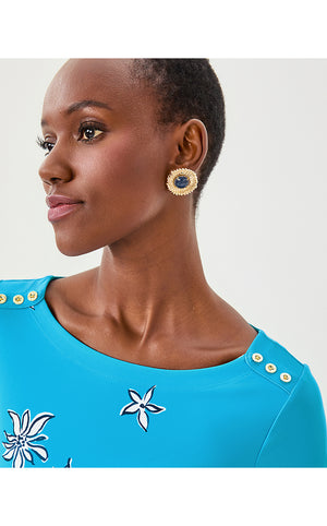 UPF 50+ ChillyLilly Seralina Maxi Dress - Tangier Teal Safari Social Engineered Chilly