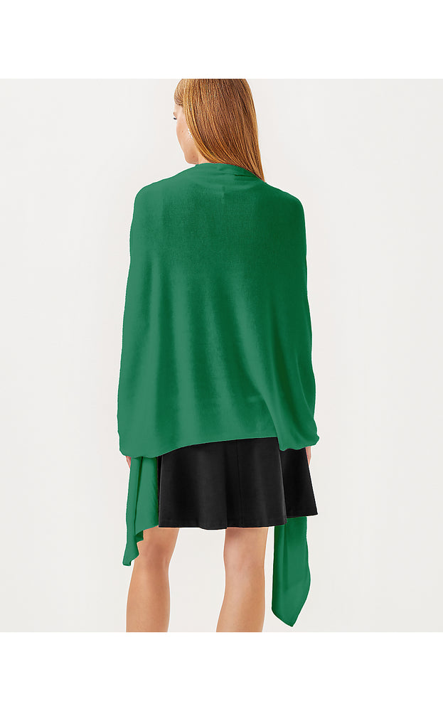Lanelle Cashmere Wrap - Heathered Fiddle Leaf Green