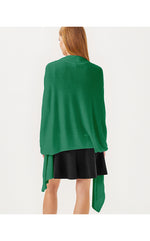 Lanelle Cashmere Wrap - Heathered Fiddle Leaf Green