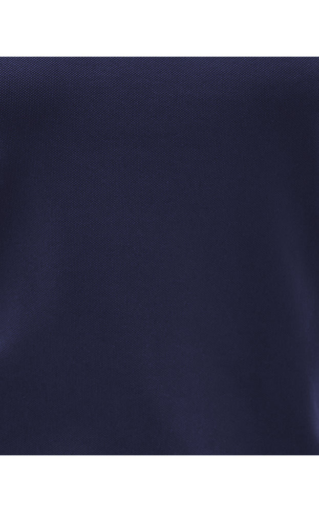UPF 50+ Luxletic Frida Scallop Polo Top - True Navy