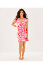 Talli V-Neck Coverup - Cane Coral Crab Collar