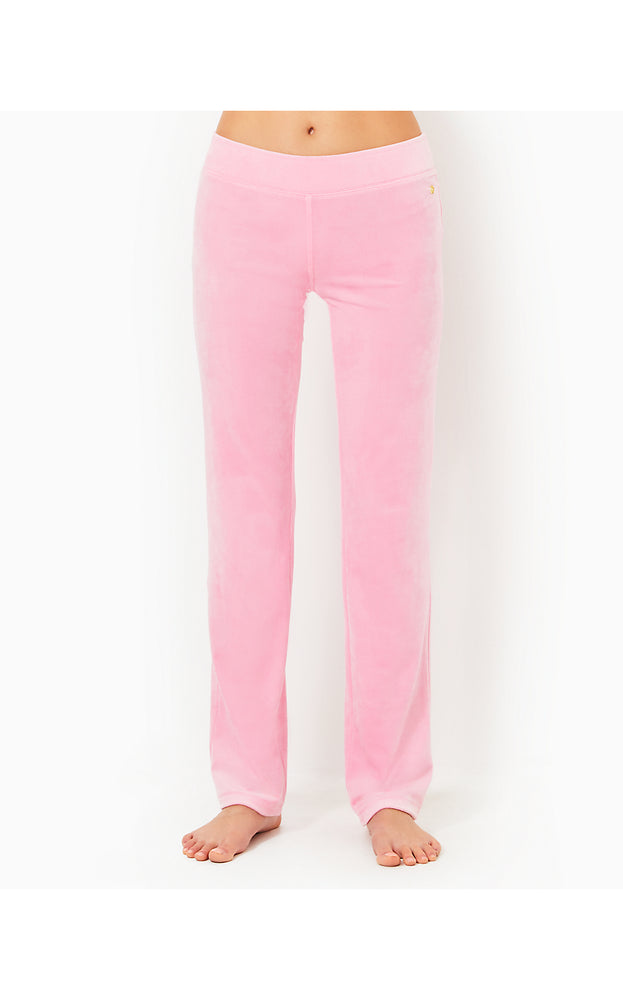 Dorsey Velour Pant - Conch Shell Pink