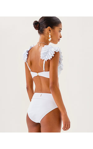 Yarrow High Waisted Bikini Bottom - Resort White