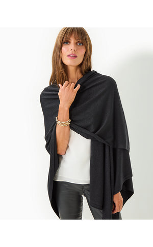 Terri Sweater Wrap - Black Metallic