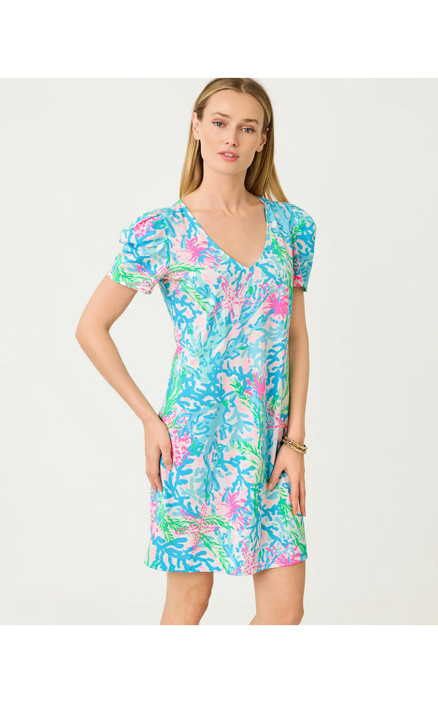 Aleece Short Sleeve Dress - Multi Coral Bay