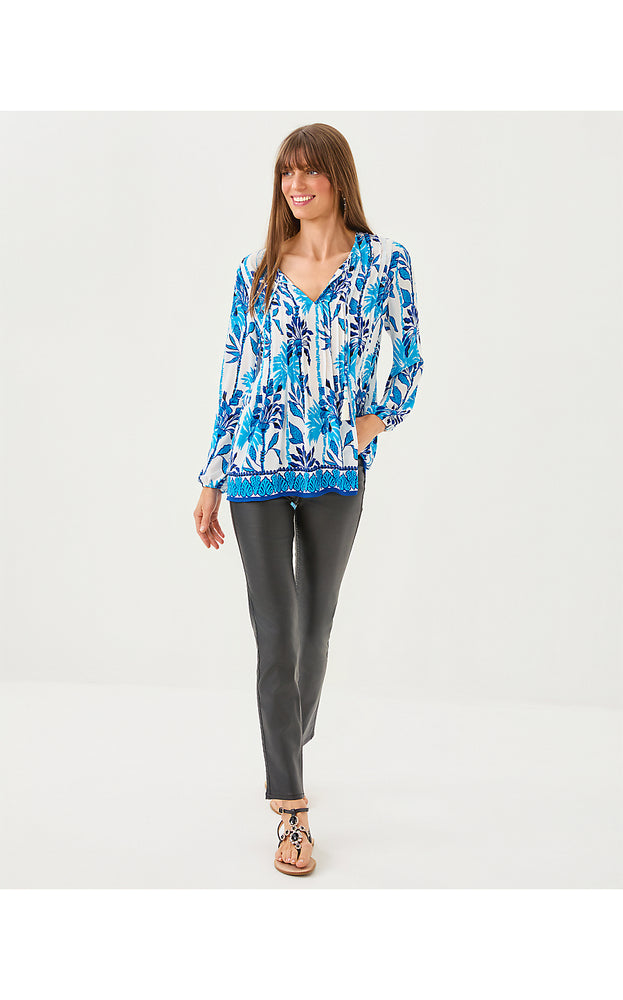Marilina Tunic Top - Coconut Swayin In The Breeze Engineered