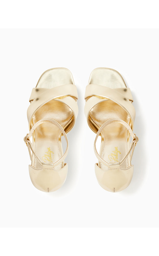 Kendall Leather Sandal - Gold Metallic