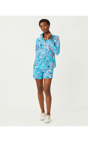 5" Kylar Knit Short - Amalfi Blue Lillys Roadtrip