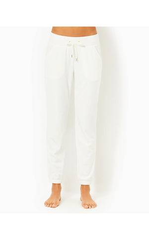 28" Mallie Velour Pant - Coconut