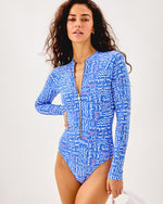 Randee Rashguard One-Piece Swimsuit - Sunwashed Blue Seacrets
