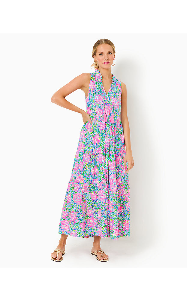 Malone Cotton Maxi Dress - Frenchie Blue - Turtley In Love