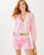 5" Gretchen High Rise Short - Rousseau Pink - Glisten In The Sun