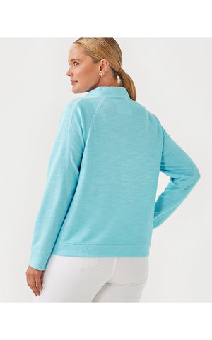 Luxletic Ashlee Half-Zip Pullover - Fresh Water Blue