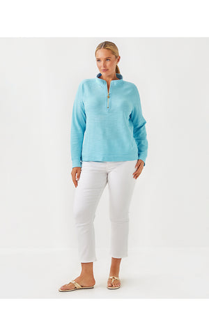 Luxletic Ashlee Half-Zip Pullover - Fresh Water Blue