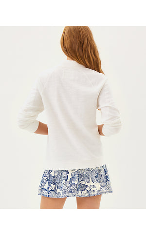 Ashlee Half-Zip Pullover - Resort White