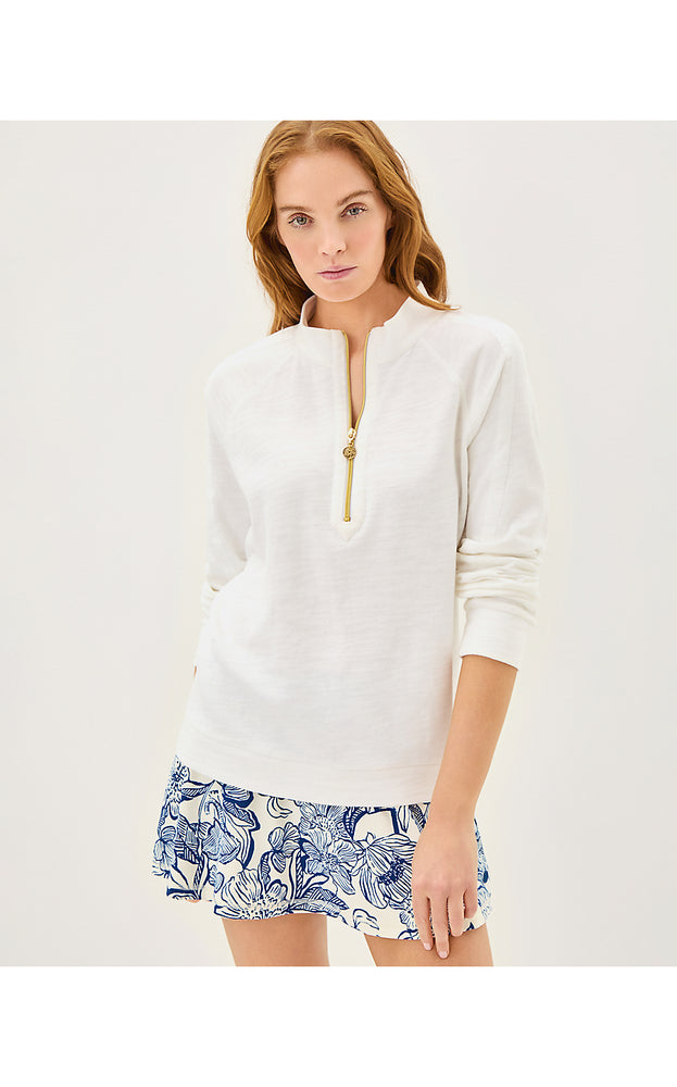Ashlee Half-Zip Pullover - Resort White