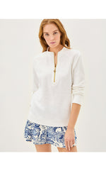 Ashlee Half-Zip Pullover - Resort White