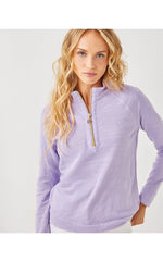 Luxletic Ashlee Half- Zip Pullover - Water Hyacinth