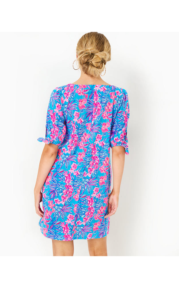 Easley T-Shirt Dress - Cumulus Blue - Orchid Oasis