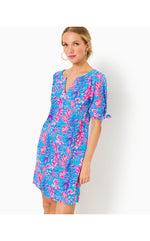 Easley T-Shirt Dress - Cumulus Blue - Orchid Oasis