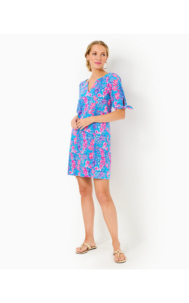 Easley T-Shirt Dress - Cumulus Blue - Orchid Oasis