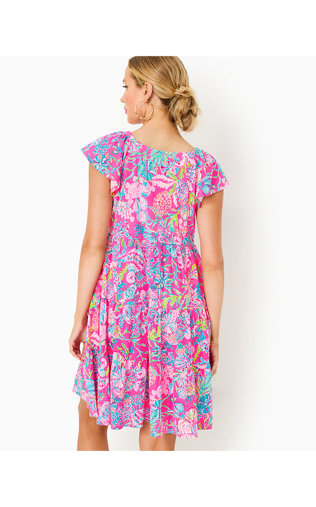 Kawai Flutter Sleeve Dress - Pink Isle - Shell Me Something Good